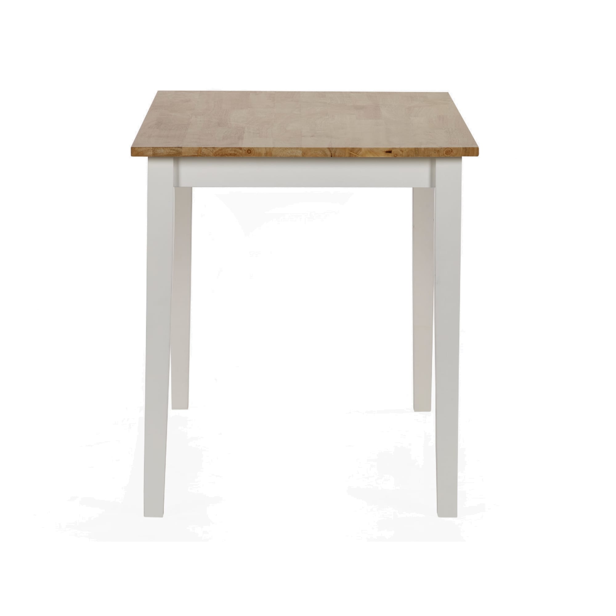 Linwood White and Natural 114cm Small Rectangular Dining Table