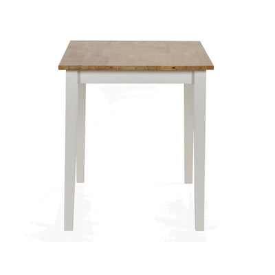 Linwood White and Natural 114cm Small Rectangular Dining Table