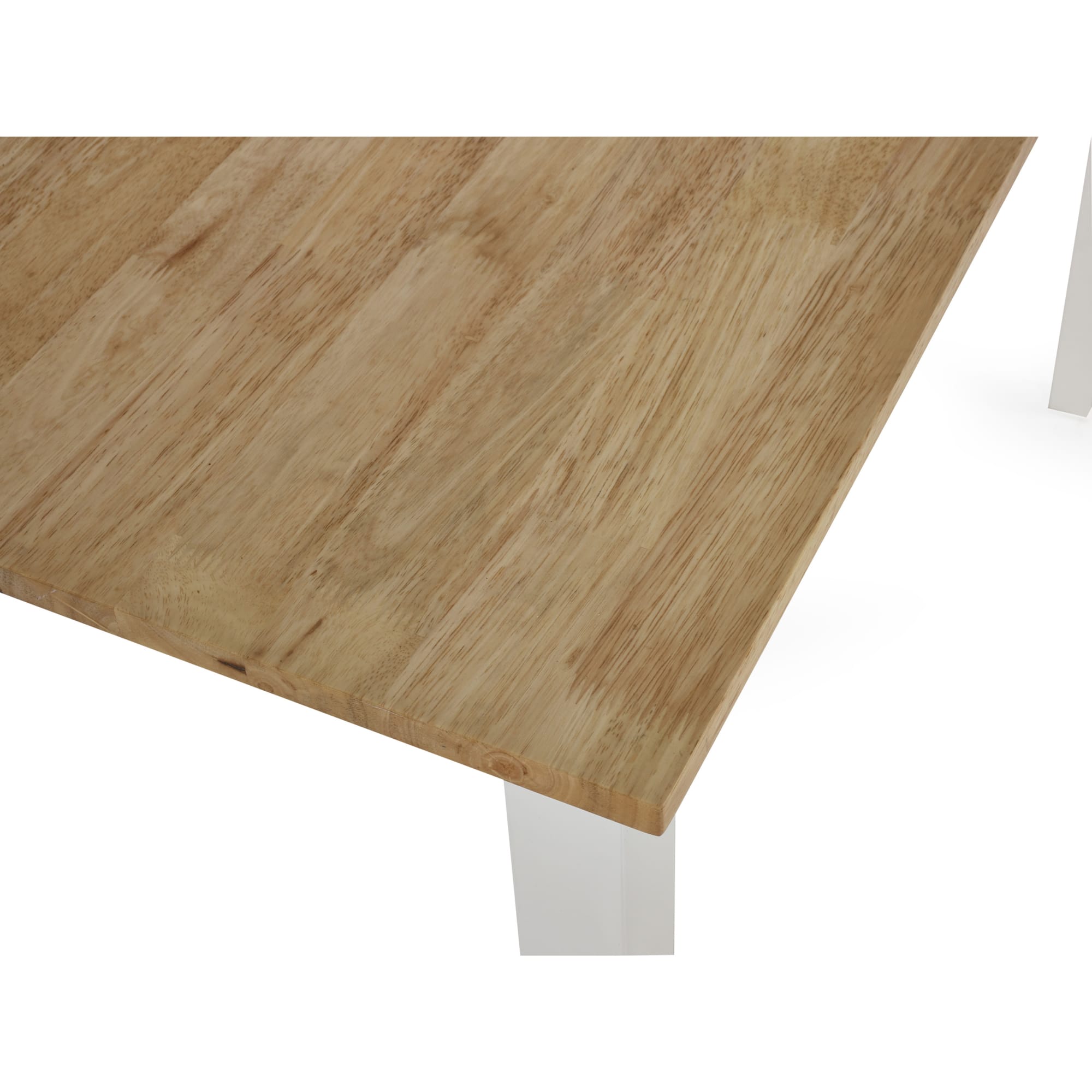 Linwood White and Natural 114cm Small Rectangular Dining Table