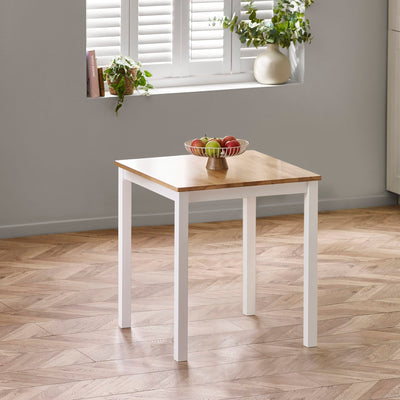 Linwood White and Oak 69cm Square Dining Table