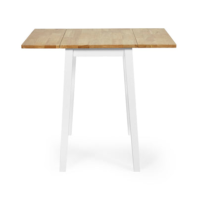 Linwood White and Oak 75 x 90cm Drop Leaf Extending Dining Table