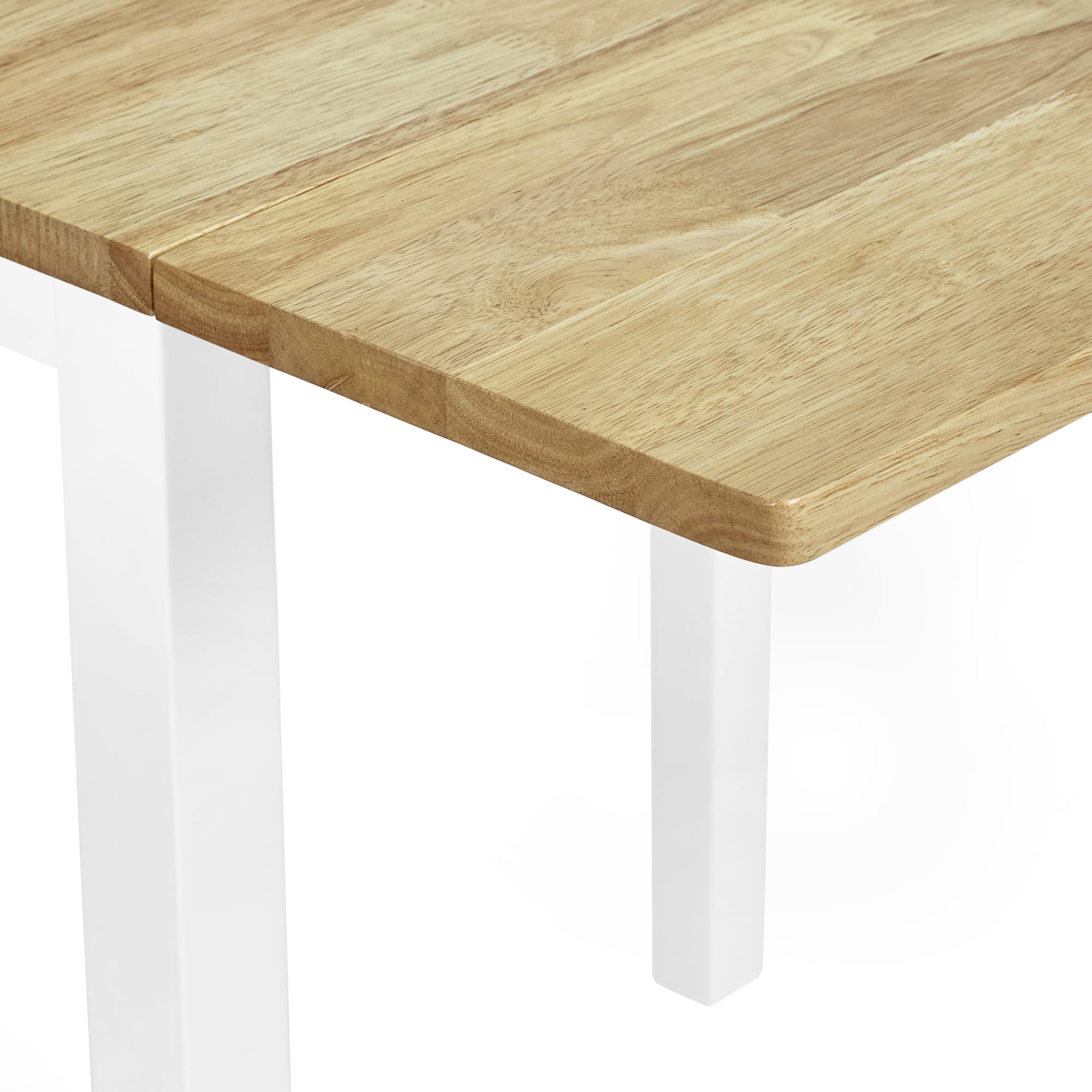 Linwood White and Oak 75 x 90cm Drop Leaf Extending Dining Table