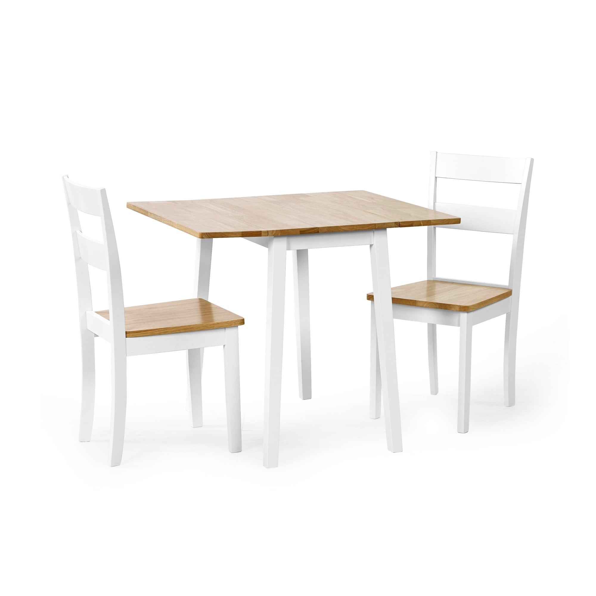 Linwood White and Oak 75 x 90cm Drop Leaf Extending Dining Table