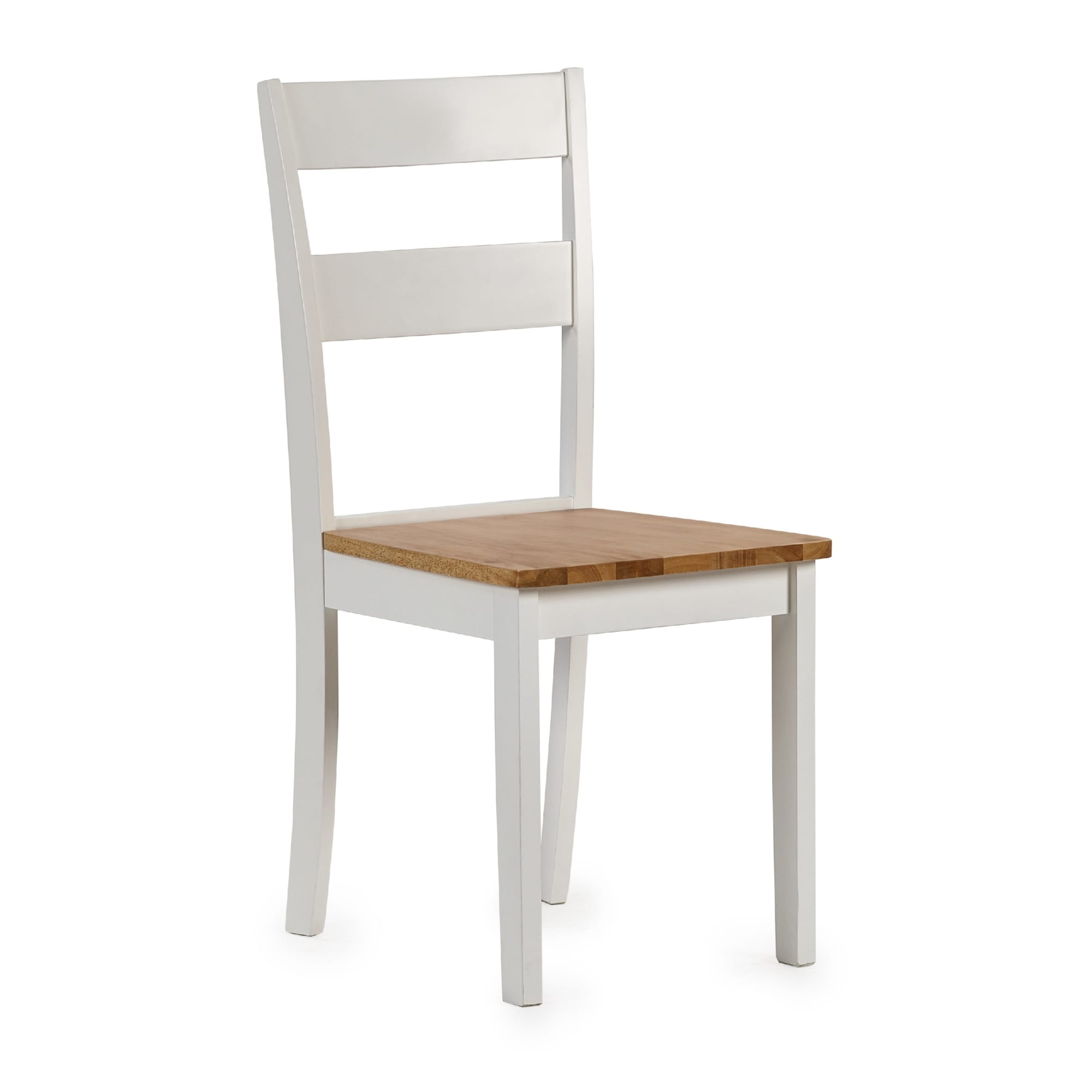 Linwood Set of 2 White and Natural Dining Chairs