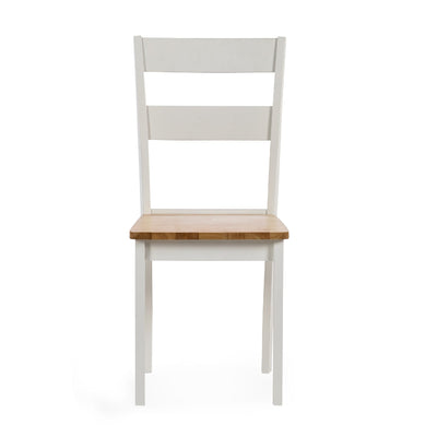 Linwood Set of 2 White and Natural Dining Chairs