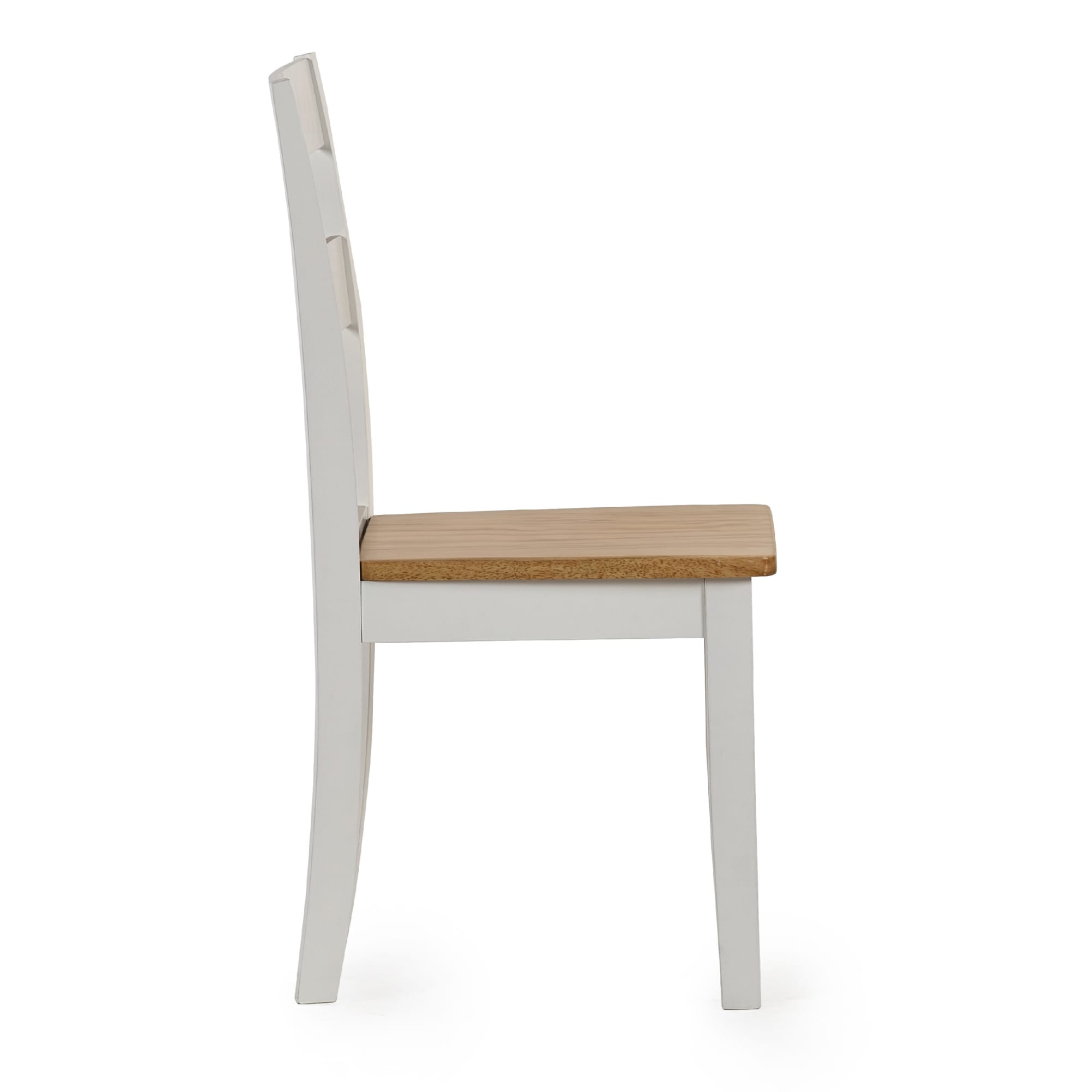 Linwood Set of 2 White and Natural Dining Chairs