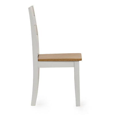 Linwood Set of 2 White and Natural Dining Chairs