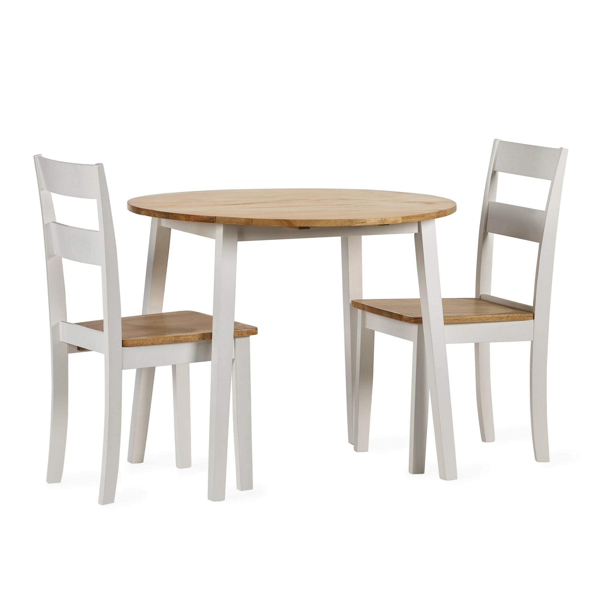 Linwood Set of 2 White and Natural Dining Chairs