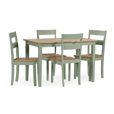 Linwood Sage Green and Natural 114cm Small Rectangular Dining Table