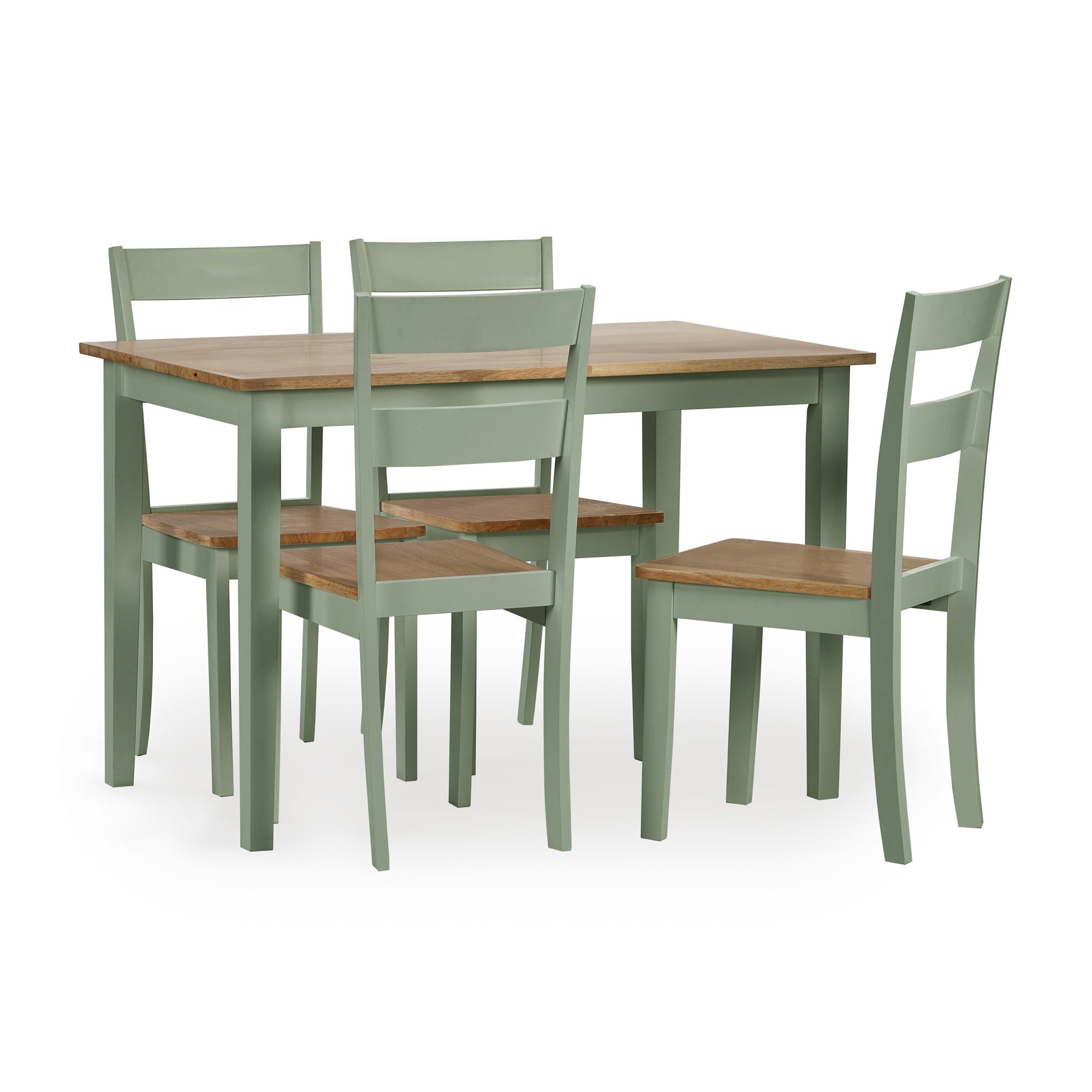 Linwood Sage Green and Natural 114cm Small Rectangular Dining Table