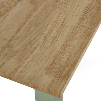Linwood Sage Green and Natural 114cm Small Rectangular Dining Table