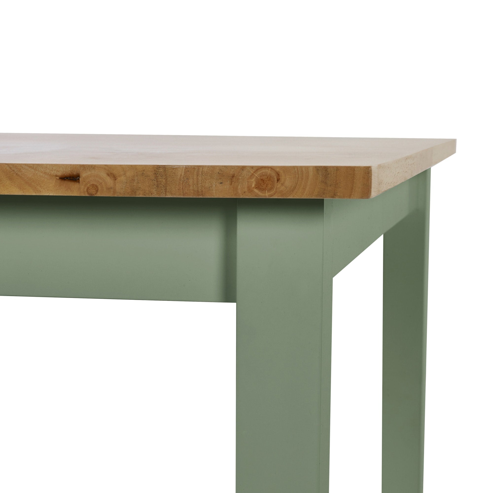Linwood Sage Green and Natural 114cm Small Rectangular Dining Table