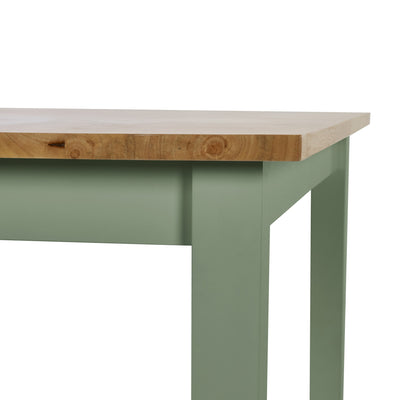 Linwood Sage Green and Natural 114cm Small Rectangular Dining Table