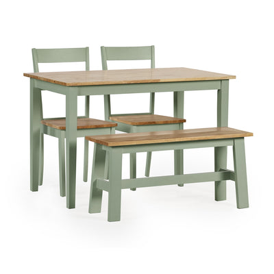 Linwood Set of 2 Sage Green and Natural Dining Chairs