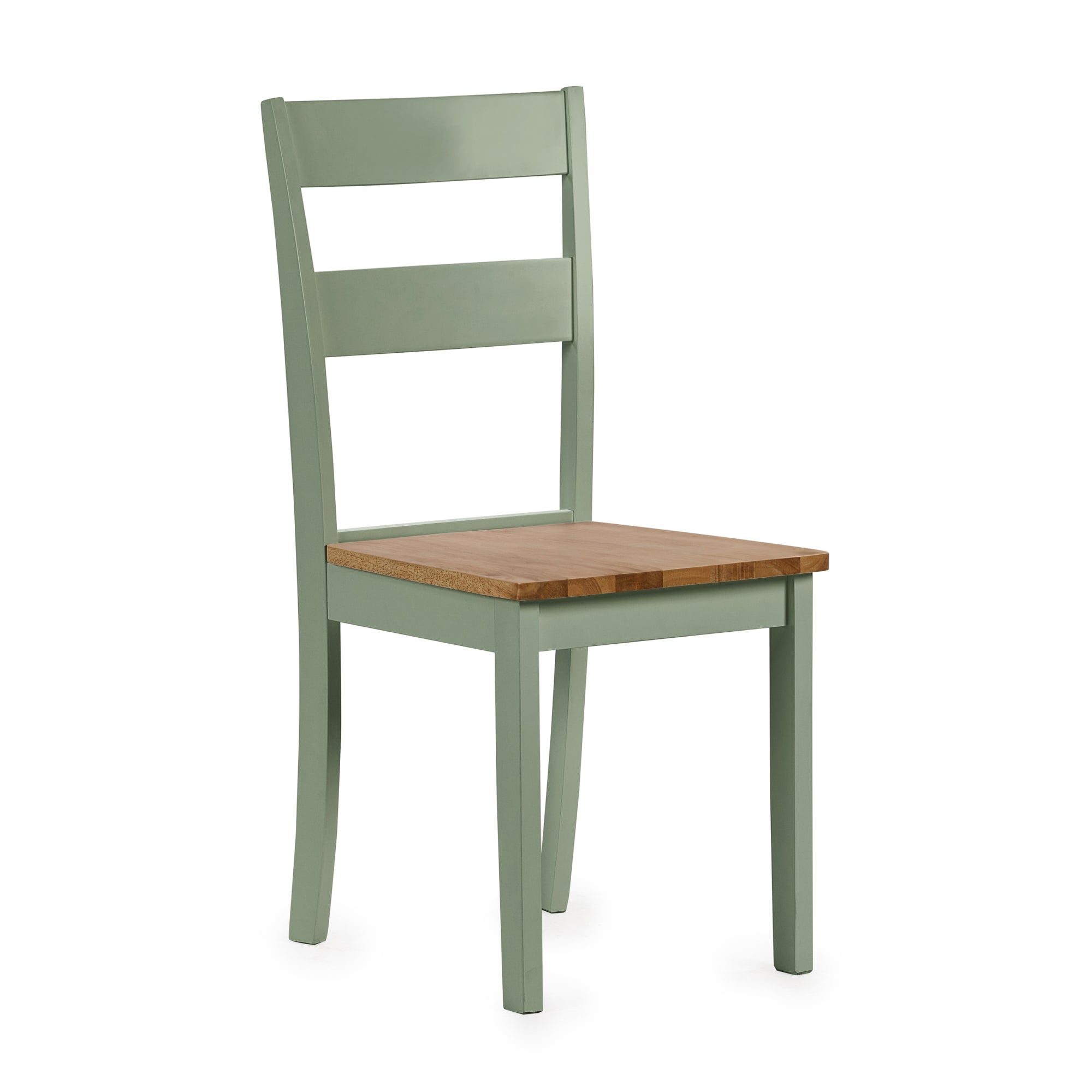 Linwood Set of 2 Sage Green and Natural Dining Chairs