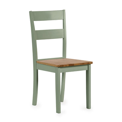 Linwood Set of 2 Sage Green and Natural Dining Chairs