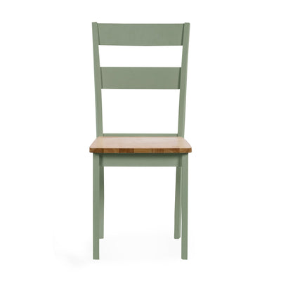 Linwood Set of 2 Sage Green and Natural Dining Chairs