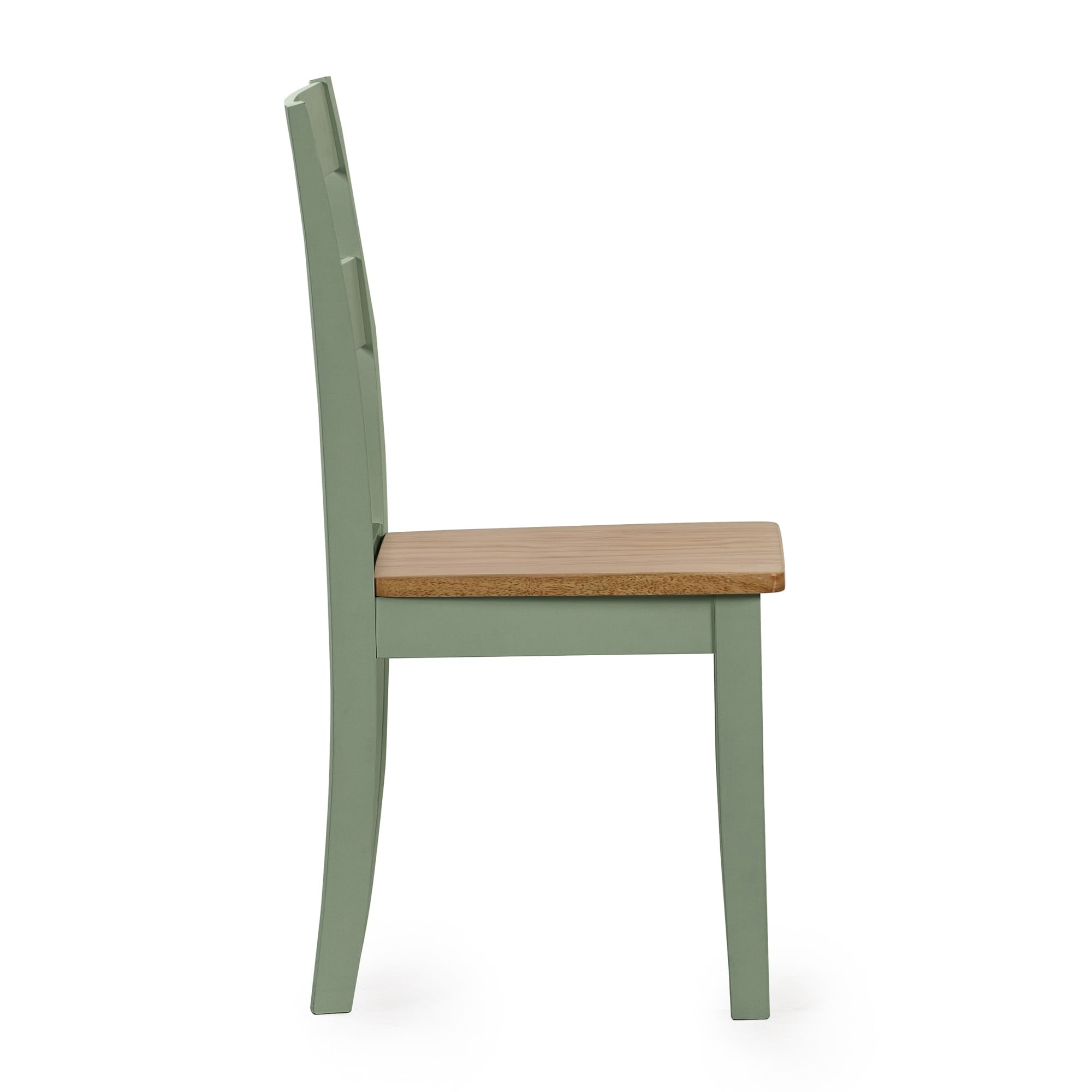 Linwood Set of 2 Sage Green and Natural Dining Chairs