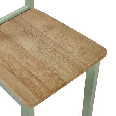 Linwood Set of 2 Sage Green and Natural Dining Chairs