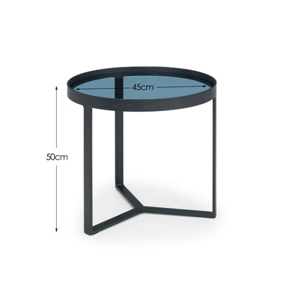 Loft Lamp Table - Smoked Glass