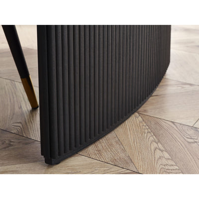 Louis Fluted Extending Dining Table - Black