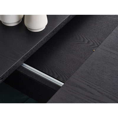 Louis Fluted Extending Dining Table - Black