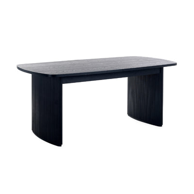 Louis Fluted Extending Dining Table - Black