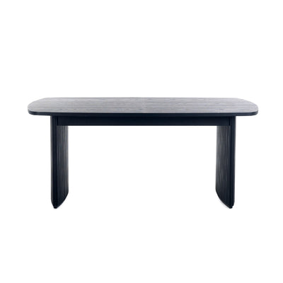 Louis Fluted Extending Dining Table - Black