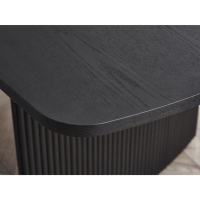 Louis Fluted Extending Dining Table - Black