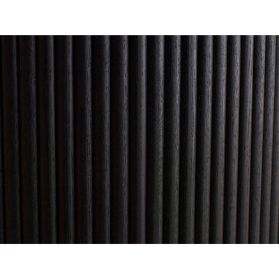 Louis Fluted Round Dining Table - Black