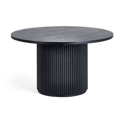 Louis Fluted Round Coffee Table - Black