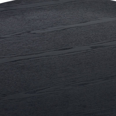 Louis Fluted Round Coffee Table - Black