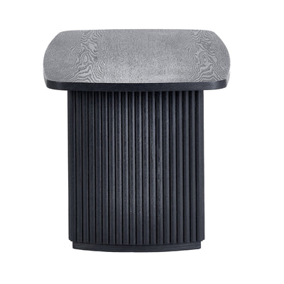 Louis Fluted Compact Coffee Table - Black