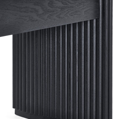 Louis Fluted Compact Coffee Table - Black