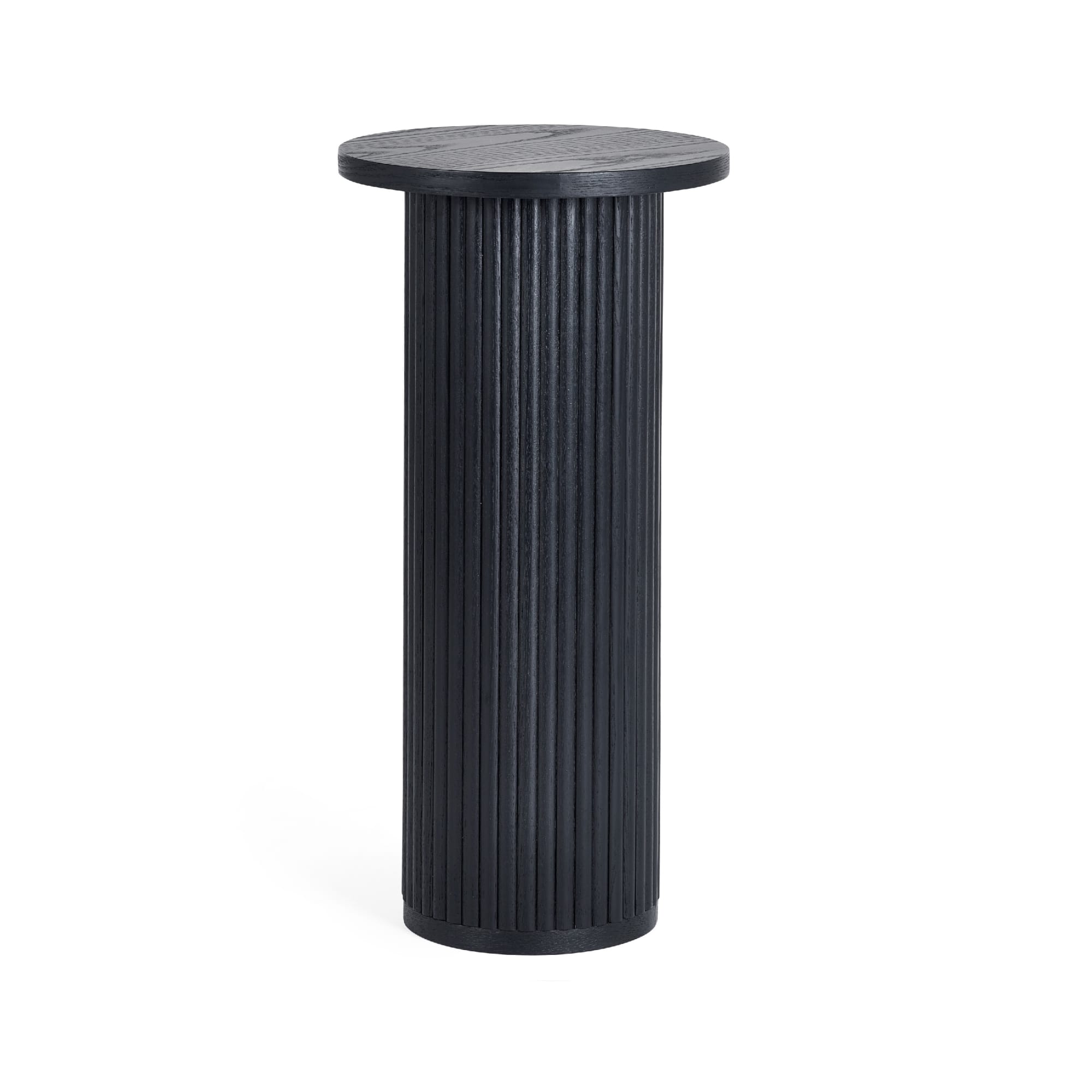 Louis Fluted Drinks Table - Black