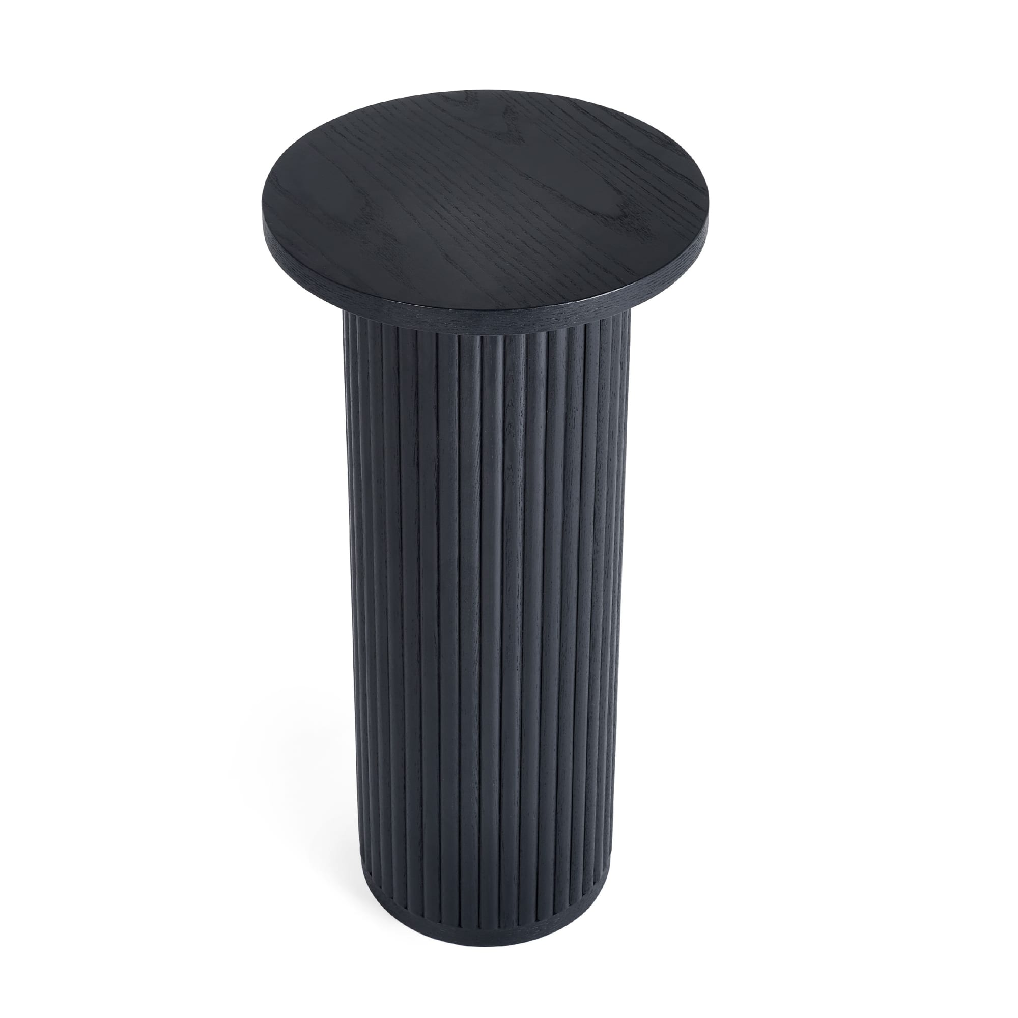 Louis Fluted Drinks Table - Black