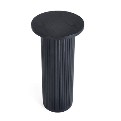 Louis Fluted Drinks Table - Black