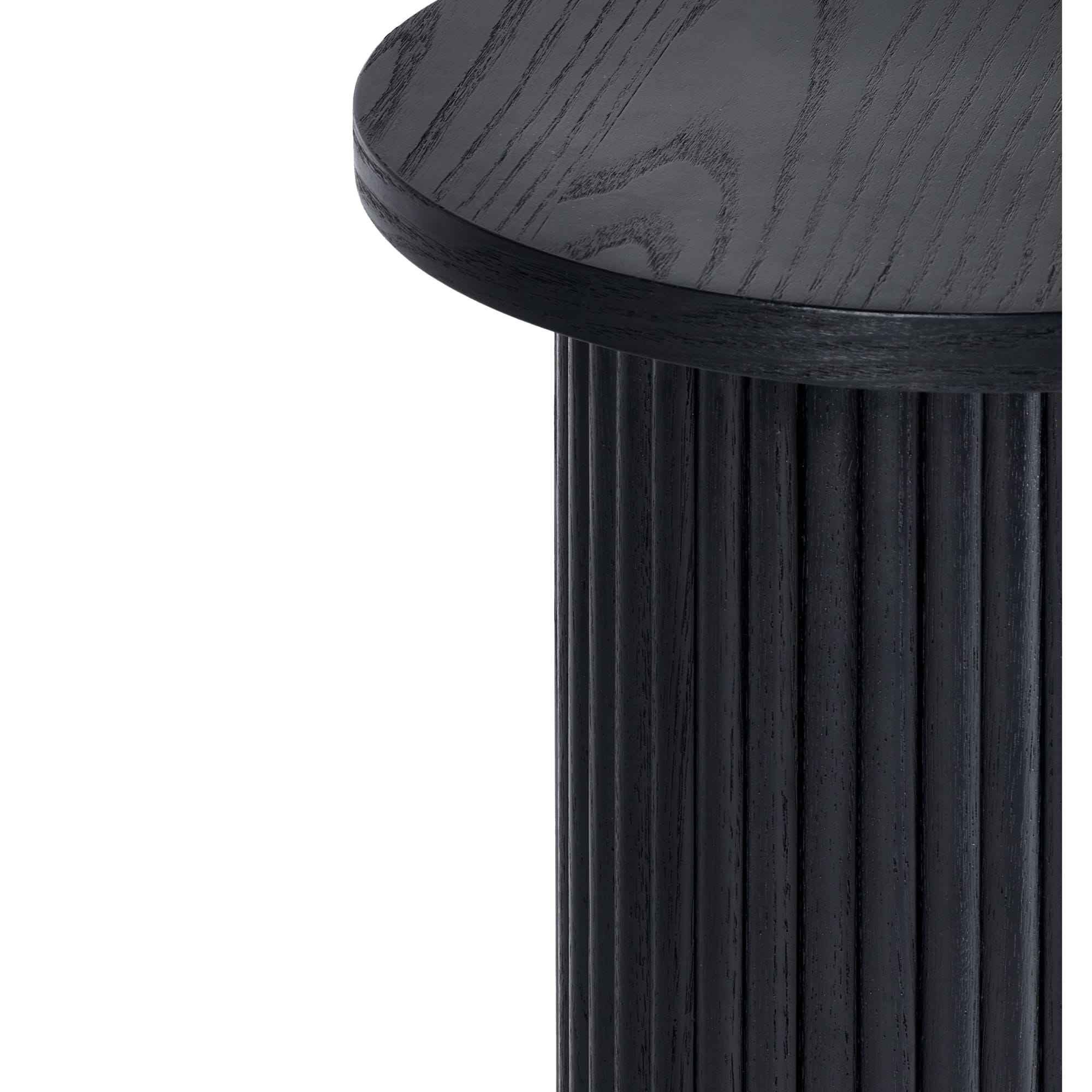 Louis Fluted Drinks Table - Black