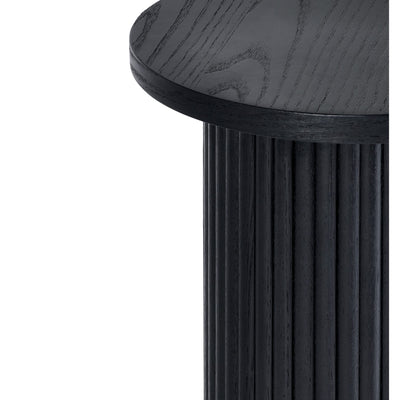 Louis Fluted Drinks Table - Black