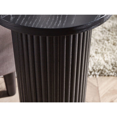 Louis Fluted Drinks Table - Black