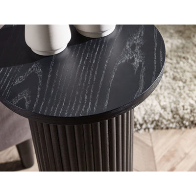 Louis Fluted Drinks Table - Black