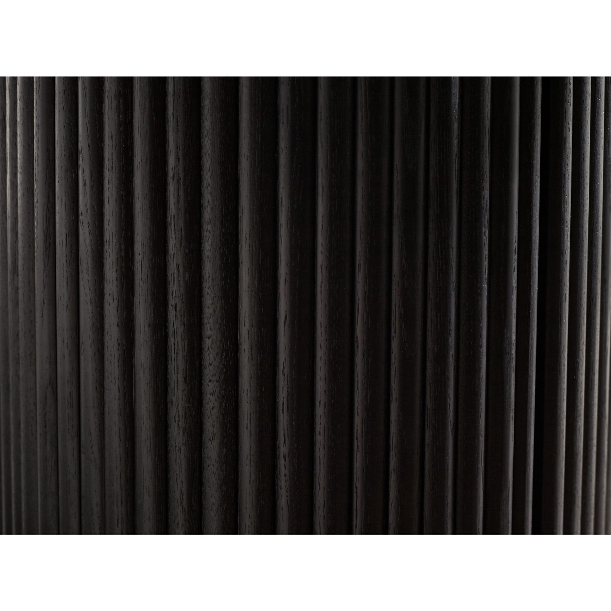 Louis Fluted Side Table With Door - Black