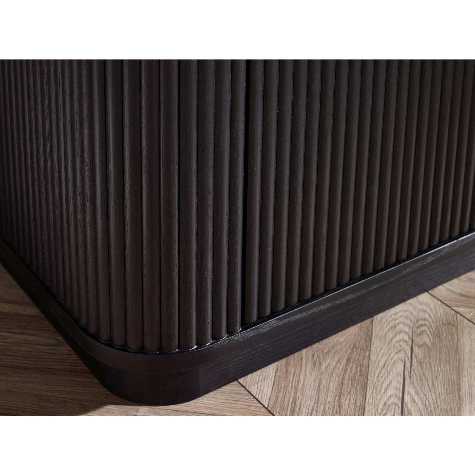 Louis Fluted Tv Unit - Black