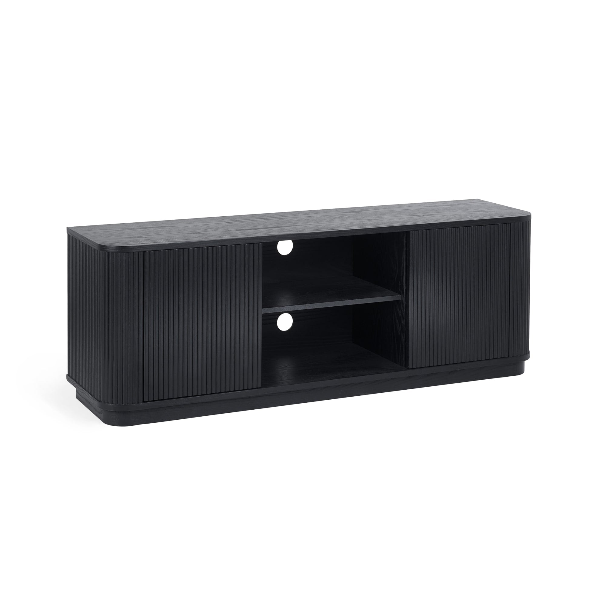 Louis Fluted Tv Unit - Black