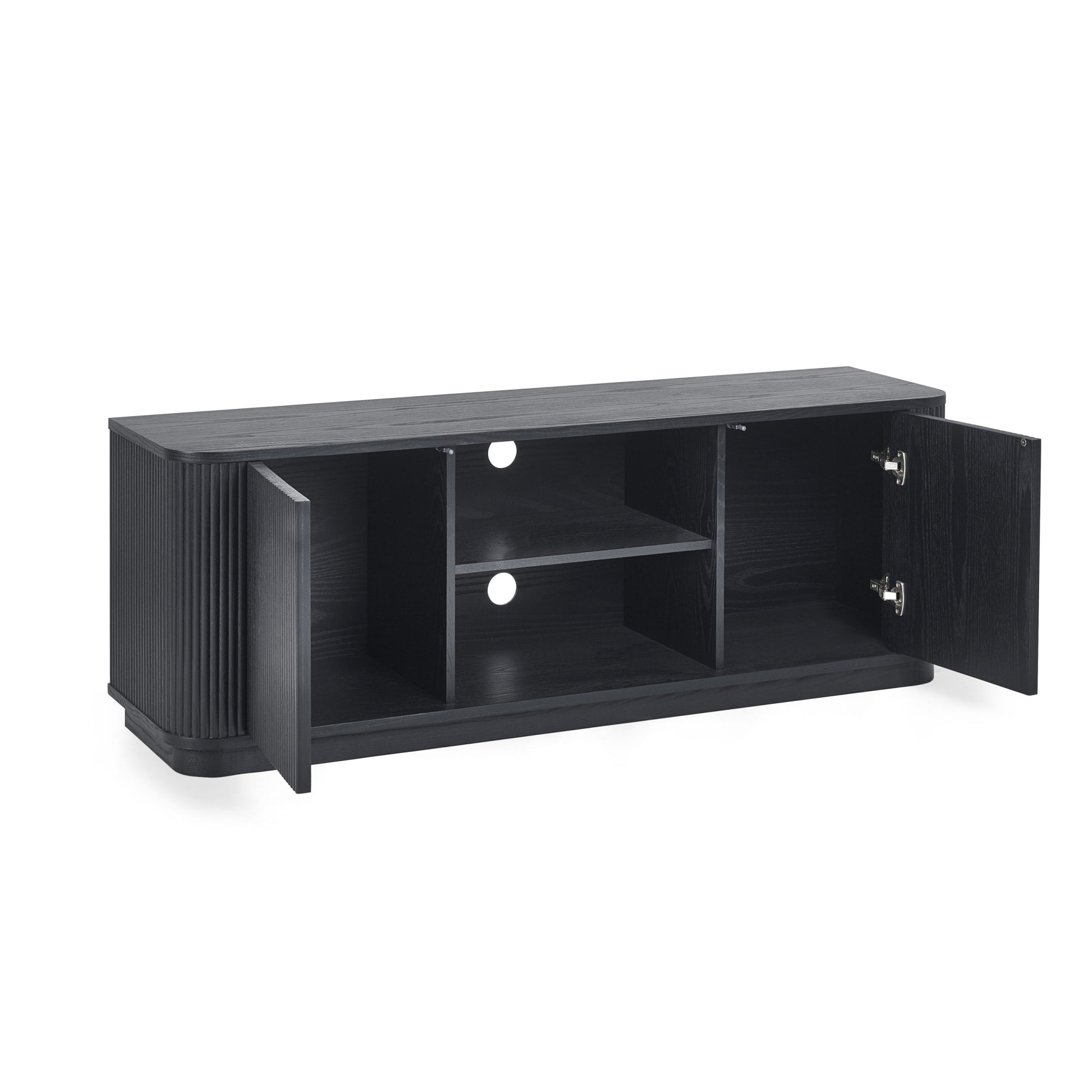 Louis Fluted Tv Unit - Black
