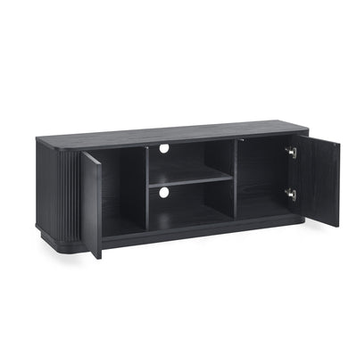 Louis Fluted Tv Unit - Black