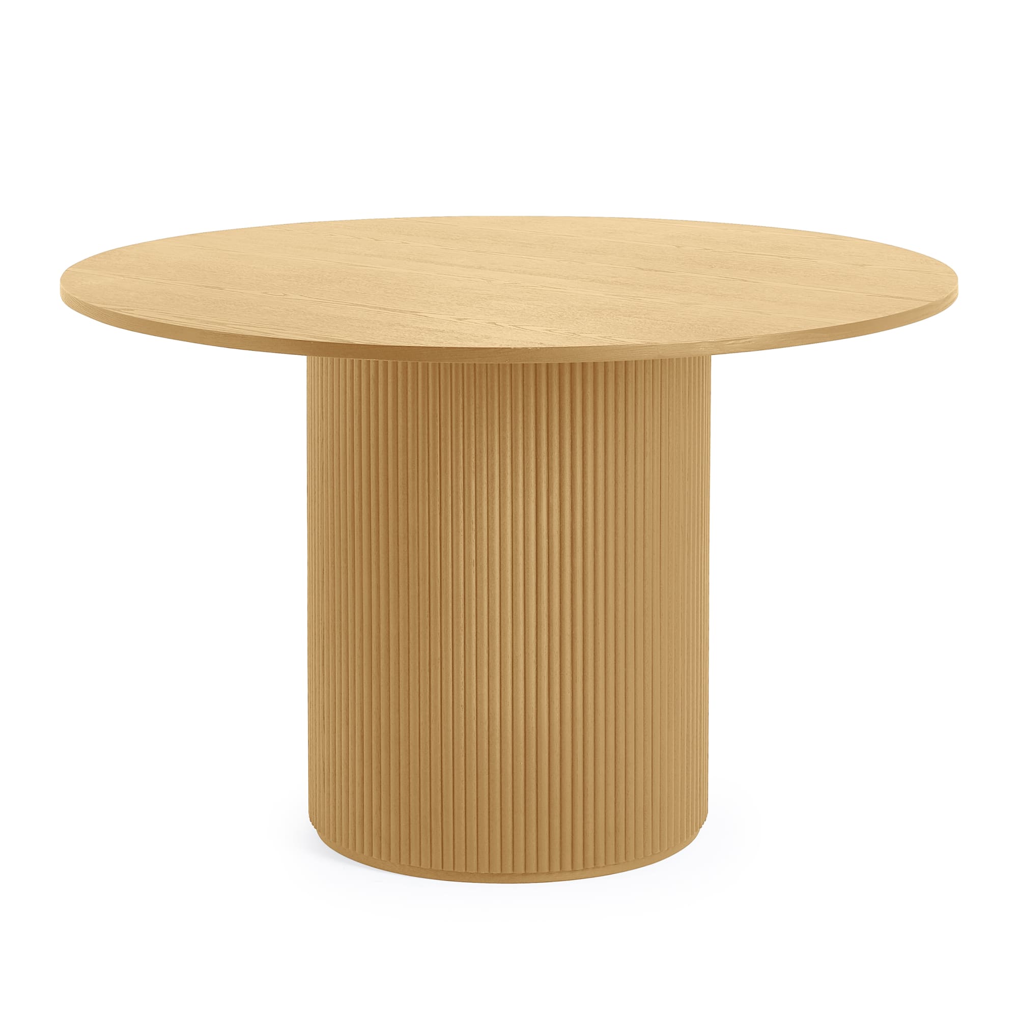 Louis Light Oak Fluted 120cm Round Dining Table