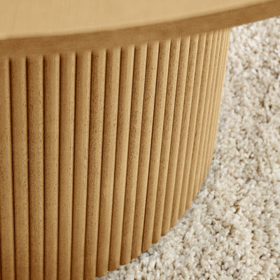 Louis Light Oak Fluted 120cm Round Dining Table