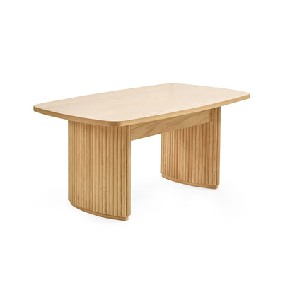 Louis Light Oak Effect Fluted 90cm Compact Coffee Table