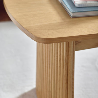 Louis Light Oak Effect Fluted 90cm Compact Coffee Table